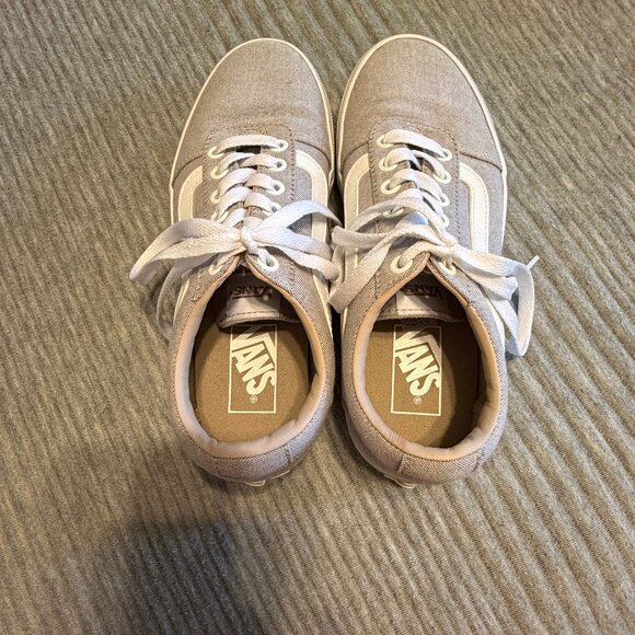 Womens Vans size 7 Old Skool Shoe in Light Tan with White Accents - Picture 6 of 8